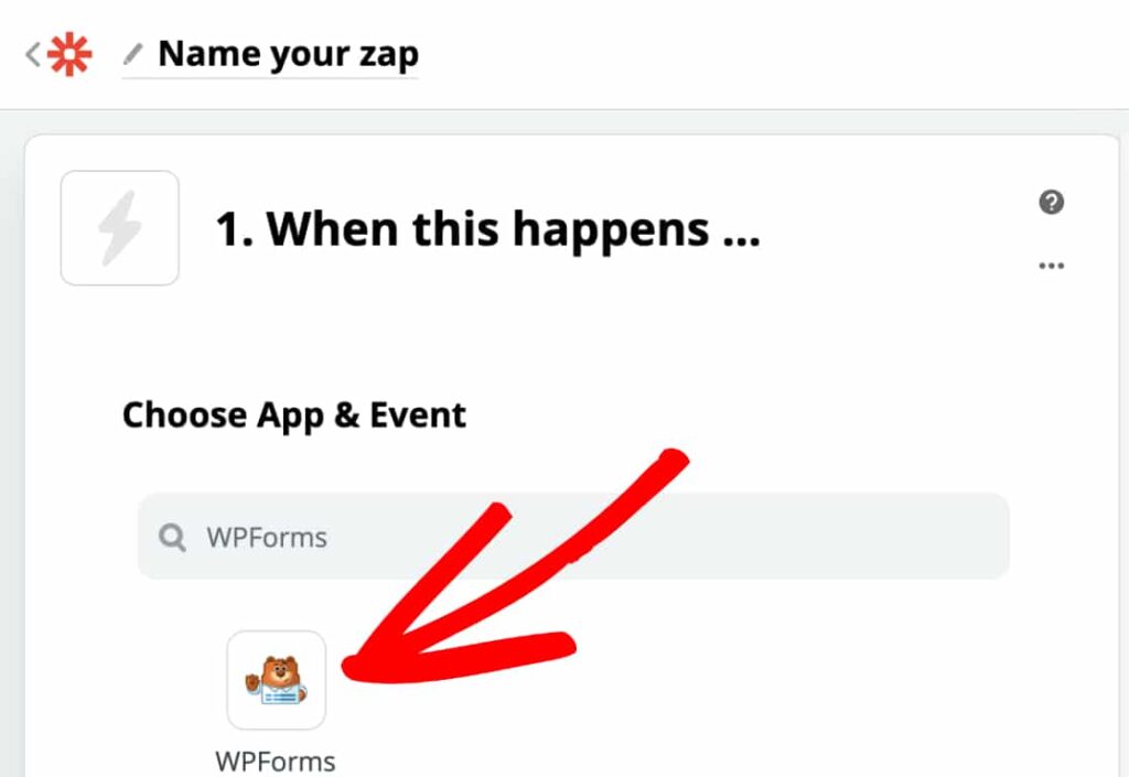 Select-WPForms-as-the-Trigger-App-in-Zapier
